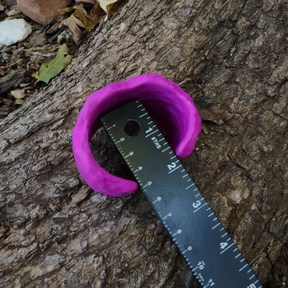 💜🩷 Fuscia 👾🧶 Bracelet Cuff 🟪🩷 - Picture 6 of 7